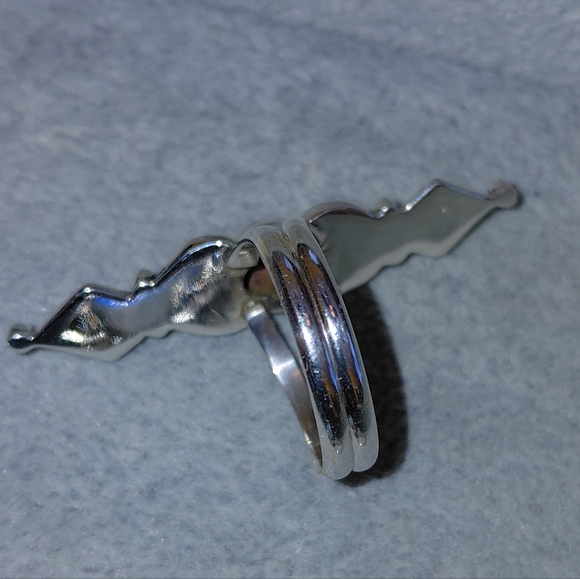 Boho Pink Dahlia Sterling Silver Ring - Picture 9 of 11